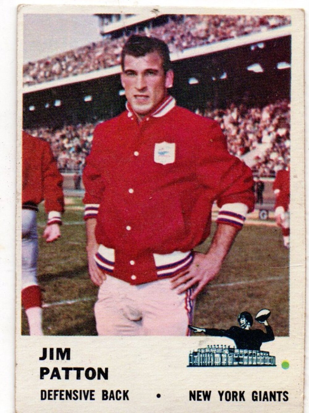 Vintage 1961 Collectible Football Card - Jim Patton